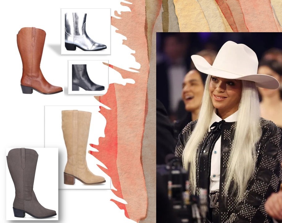 Zowel de cowboy hoed als de cowboy laars zijn terug in het modebeeld, dankzij Beyoncé. Style af met een simpele, cleane office look of met denim en je bent klaar om te gaan!