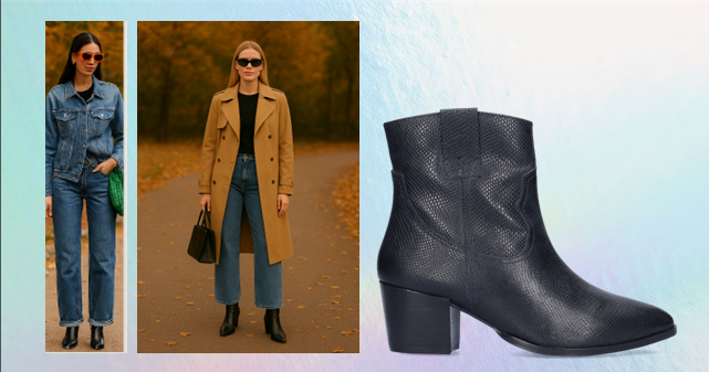 Jeans + enkellaarsjes: top! No-brainer in de ochtend, zit lekker, looks good...