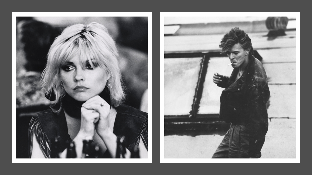 Muziek iconen die in de jaren `70 en `80 (en `90!) ook de mode beïnvloedden: David Bowie & Debbie Harry.