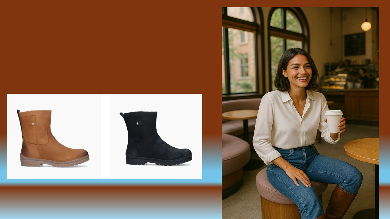 Links de Acton enkellaarzen, rechts Marly ind e Faringdon boots (die bij haar hoog vallen omdat ze wat kleiner is).