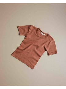 Unaduna Kids shirt short sleeve - sienna clay