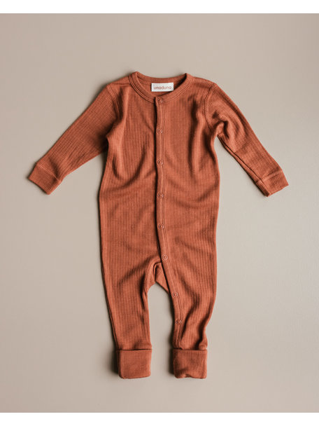 Unaduna Jumpsuit 2 in 1 feet aus Wolle - umbre