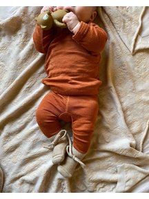 Unaduna Baby Leggings Ajour aus Wolle/Seide - umbre