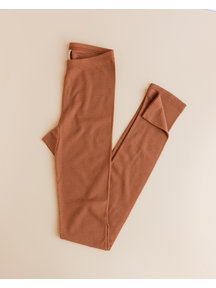 Unaduna Damen Leggings Feinripp aus Wolle - sienna clay