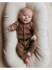 Unaduna Jumpsuit 2 in 1 feet Feinripp aus Wolle - semla