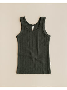 Unaduna Achselhemd Rippe aus Wolle/Seide - wakame