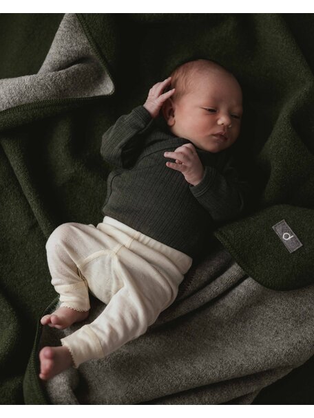 Unaduna Wickel-Cardigan Rippe aus Wolle/Seide - wakame