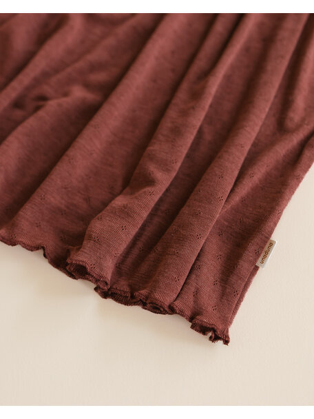 Unaduna Sommerkleid aus Wolle/Seide - henna dune