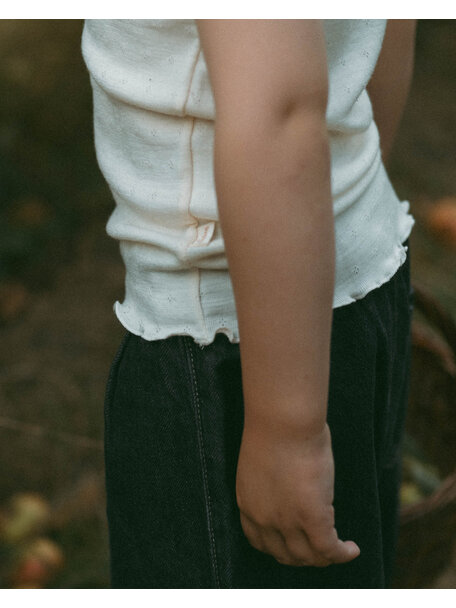 Unaduna Sommer-Kinderunterhemd Pointelle Wolle/Seide – Munkki