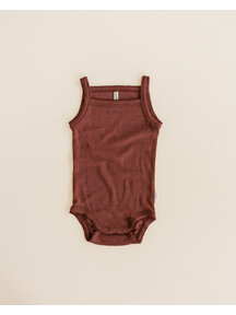 Unaduna Sommer-body Pointelle Wolle/Seide - Henna Dune
