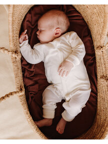Unaduna Jumpsuit 2 in 1 feet Feinripp aus Wolle - light mazarin