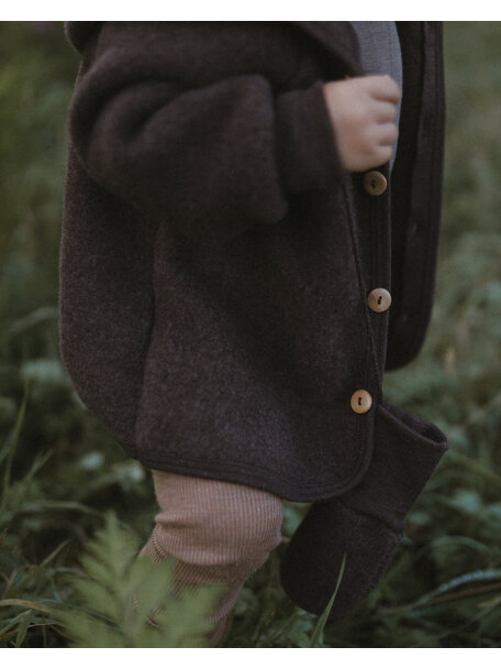 Unaduna X Engel Jacke aus Wollfleece - cocoa