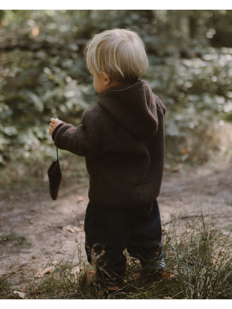 Unaduna X Engel Jacke aus Wollfleece - cocoa