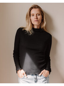 Unaduna Kate Rollkragenpullover aus Wolle - Schwarz