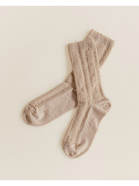 Unaduna Ajour Socken aus Wolle für Erwachsene - maca