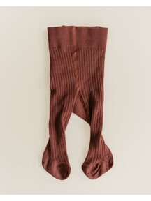 Unaduna Strumpfhose aus Wolle für Babys - henna dune