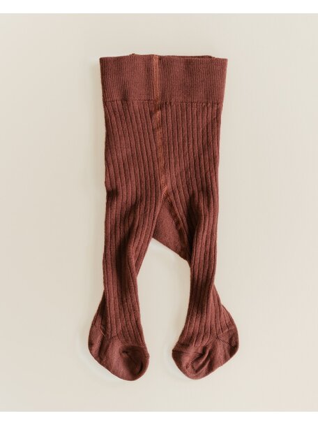 Unaduna Strumpfhose aus Wolle für Babys - henna dune