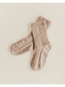 Unaduna Ajour Kindersocken aus Wolle - maca