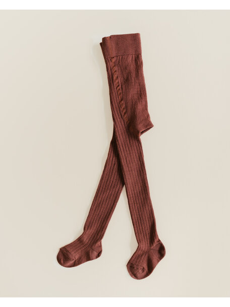 Unaduna Strumpfhose aus Wolle für Kinder - henna dune