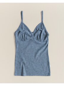 Unaduna Damen Chemise aus Wollripp - nila