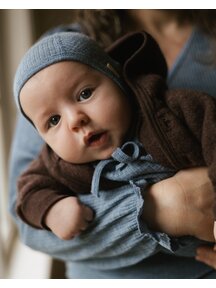 Unaduna Babyhäubchen aus Wollripp - nila