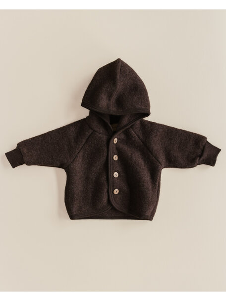 Unaduna X Engel Jacke aus Wollfleece - cocoa