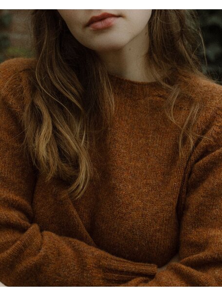 Unaduna Wollpullover - dark umber
