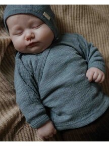 Unaduna Wickel-Cardigan aus Wollripp - nila