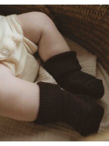 Unaduna Rippstrick Wollsocken für Babys - kladdkaka