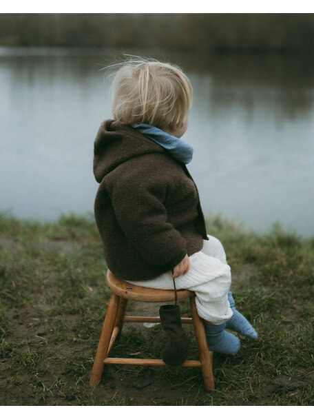 Unaduna X Engel Jacke aus Wollfleece - cocoa