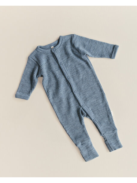 Unaduna Jumpsuit 2 in 1 feet aus Wollripp - nila