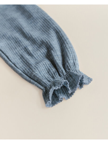 Unaduna Wickelbluse aus Wollripp - nila