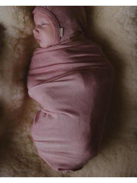 Unaduna Babydecke aus Wolle/Seide - cameo rose