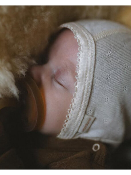 Unaduna Babyhäubchen ajour aus wolle/seide - munkki