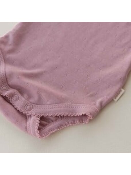 Unaduna Sommer-body Pointelle Wolle/Seide - Cameo rose
