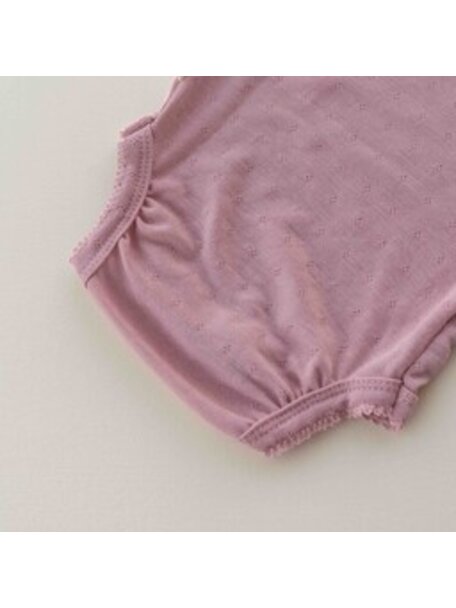Unaduna Sommer-body Pointelle Wolle/Seide - Cameo rose