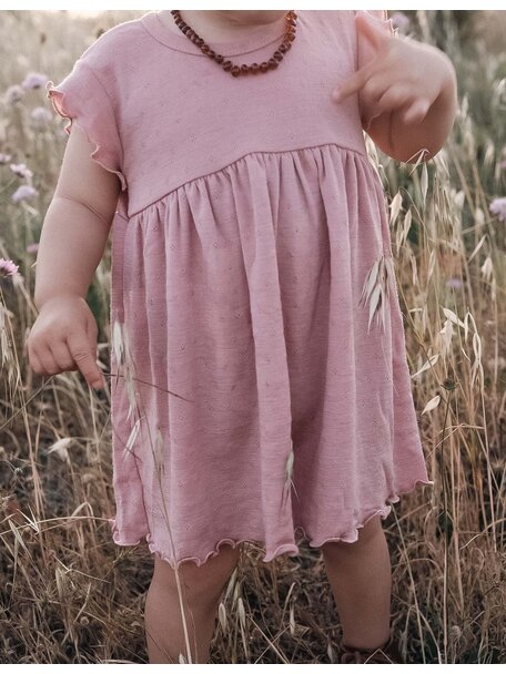 Unaduna Sommerkleid aus Wolle/Seide - cameo rose