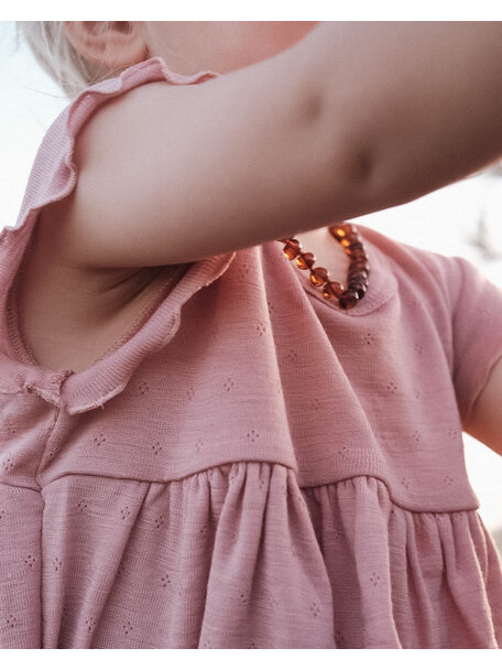Unaduna Sommerkleid aus Wolle/Seide - cameo rose