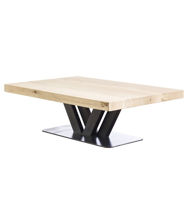 Coffee table wood and steel Rome