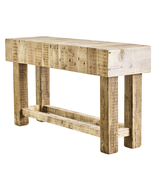 Side table Bordeaux made of old beamed wood