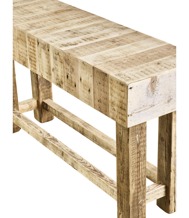 Beistelltisch Bordeaux aus altem Balkenholz