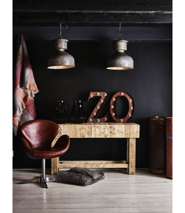 Side table Bordeaux made of old beamed wood