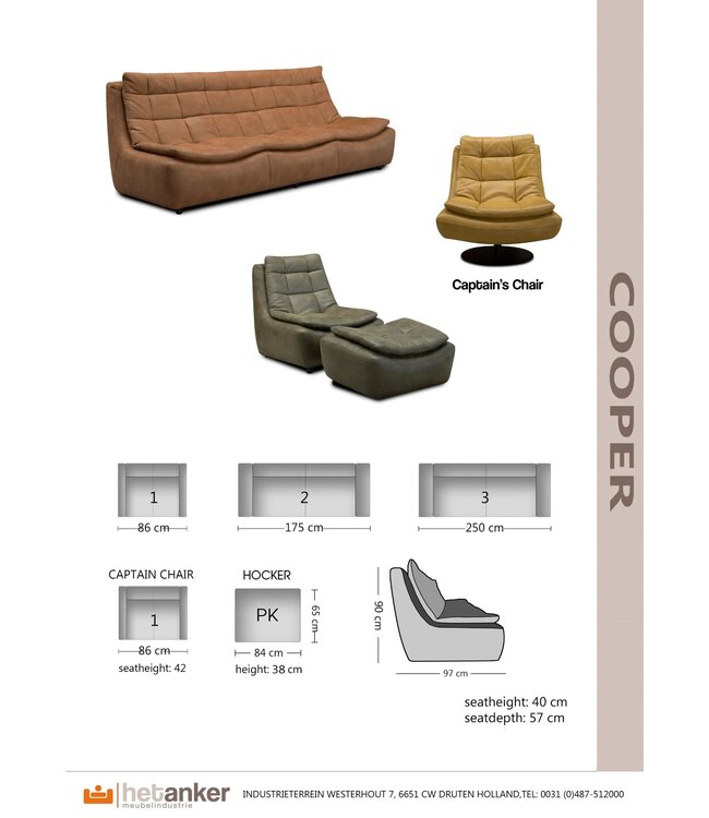 Armchair Cooper Captain's Chair Het Anker