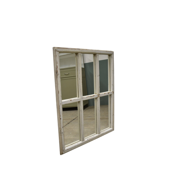 Wooden stable window mirror