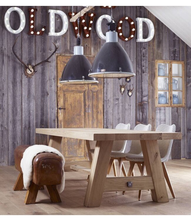 Industrielampen - Basic mit Glas - schwarz