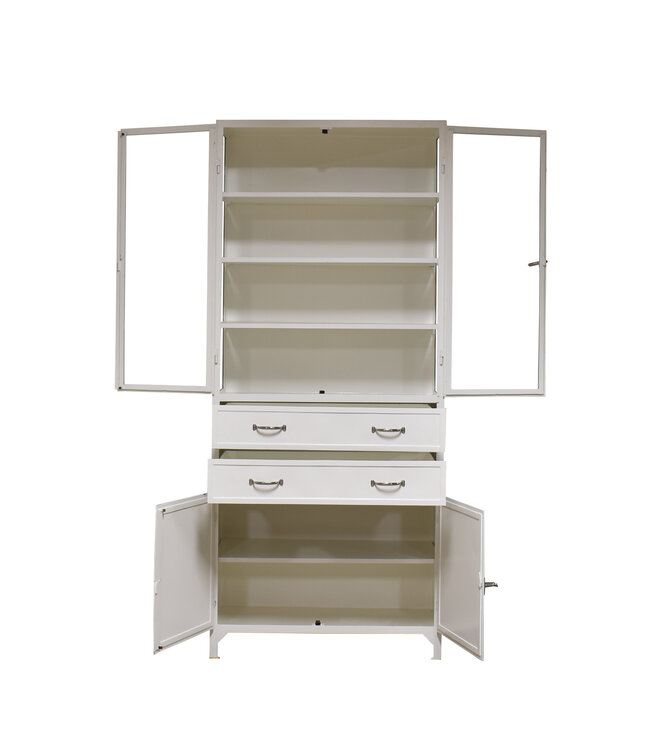 Custom metal pharmacy cabinet