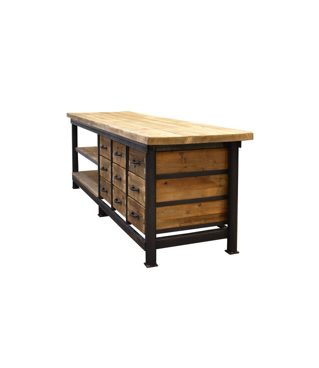 Industrial workbench - sturdy kitchen island - custom made