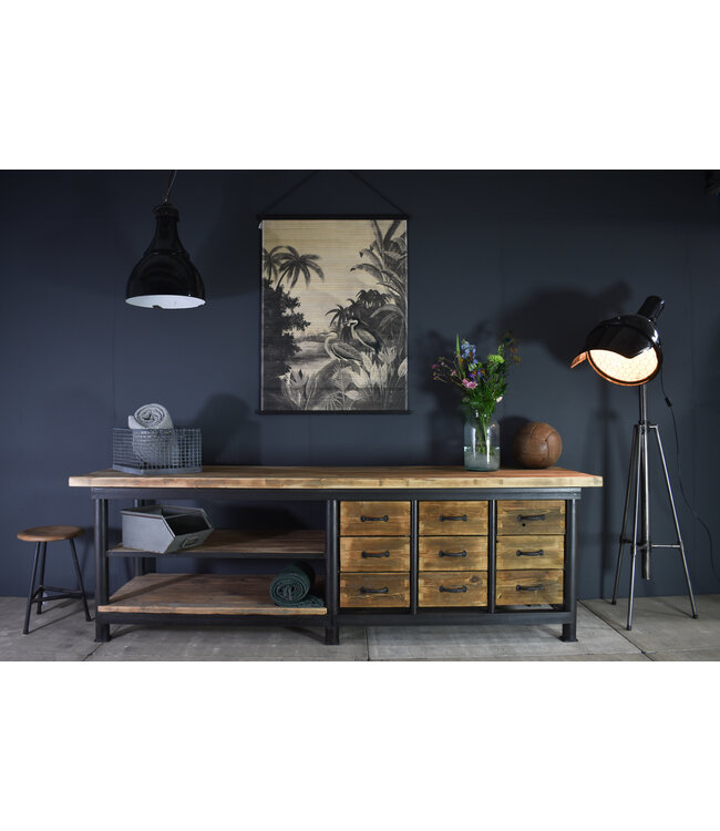 Industrial workbench - sturdy kitchen island - custom made