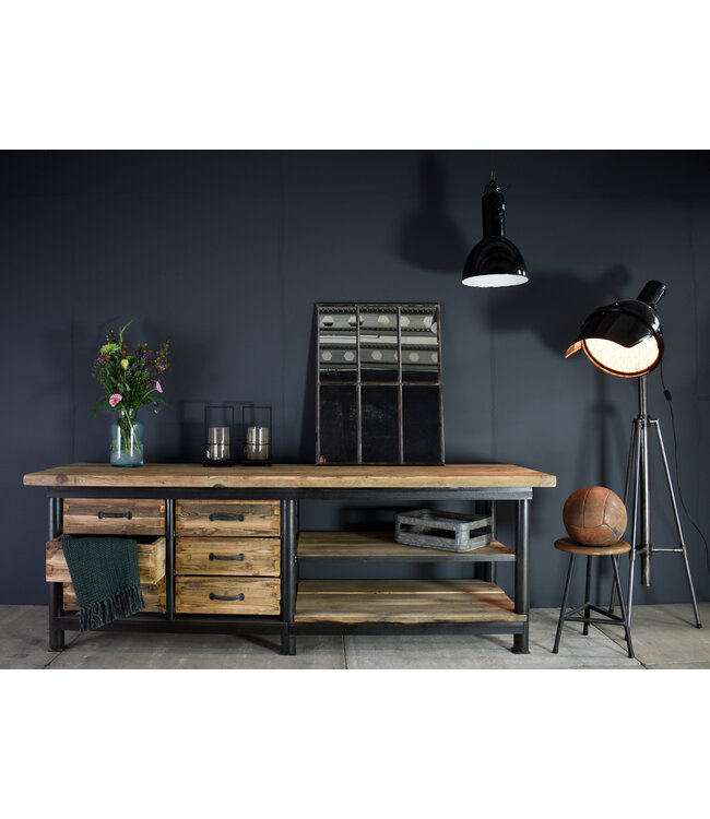 Industrial workbench - sturdy kitchen island - custom made