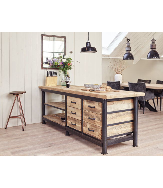 Custom-made kitchen island